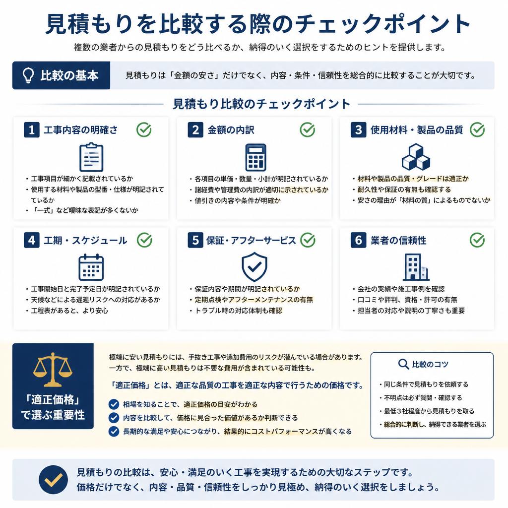 見積もりを比較して賢く選ぶ！