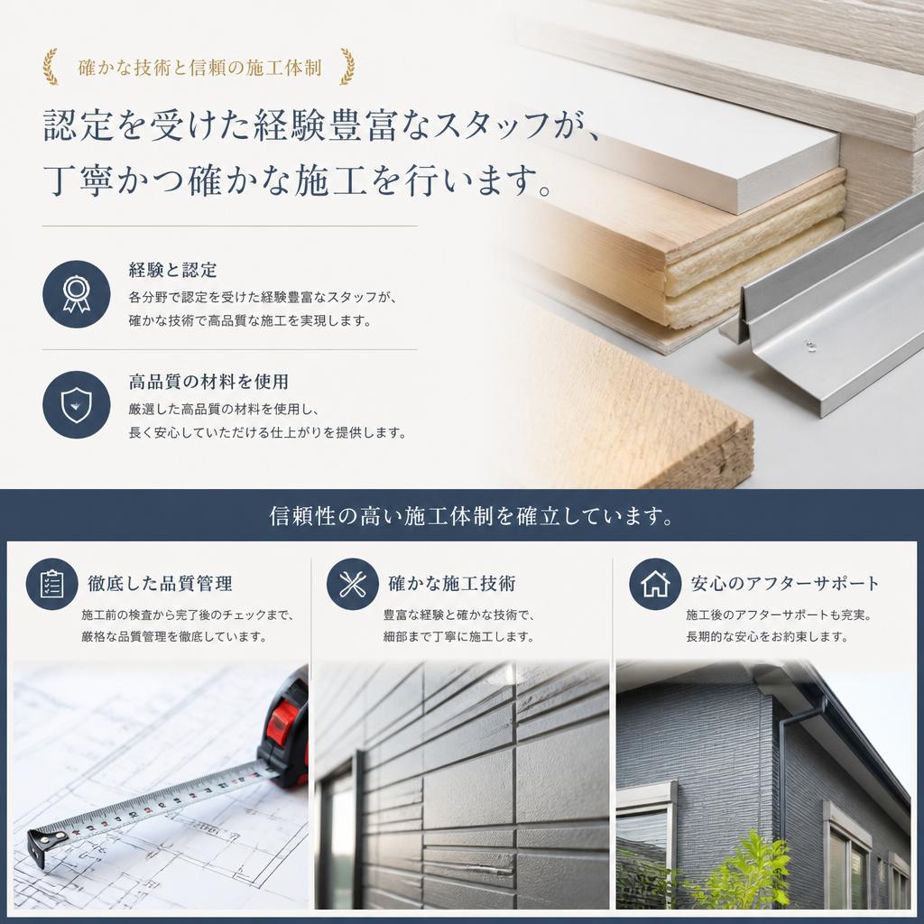 認定業者だからできる安心の施工