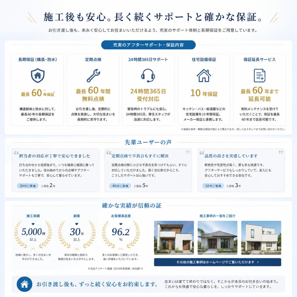 安心のアフターサポート