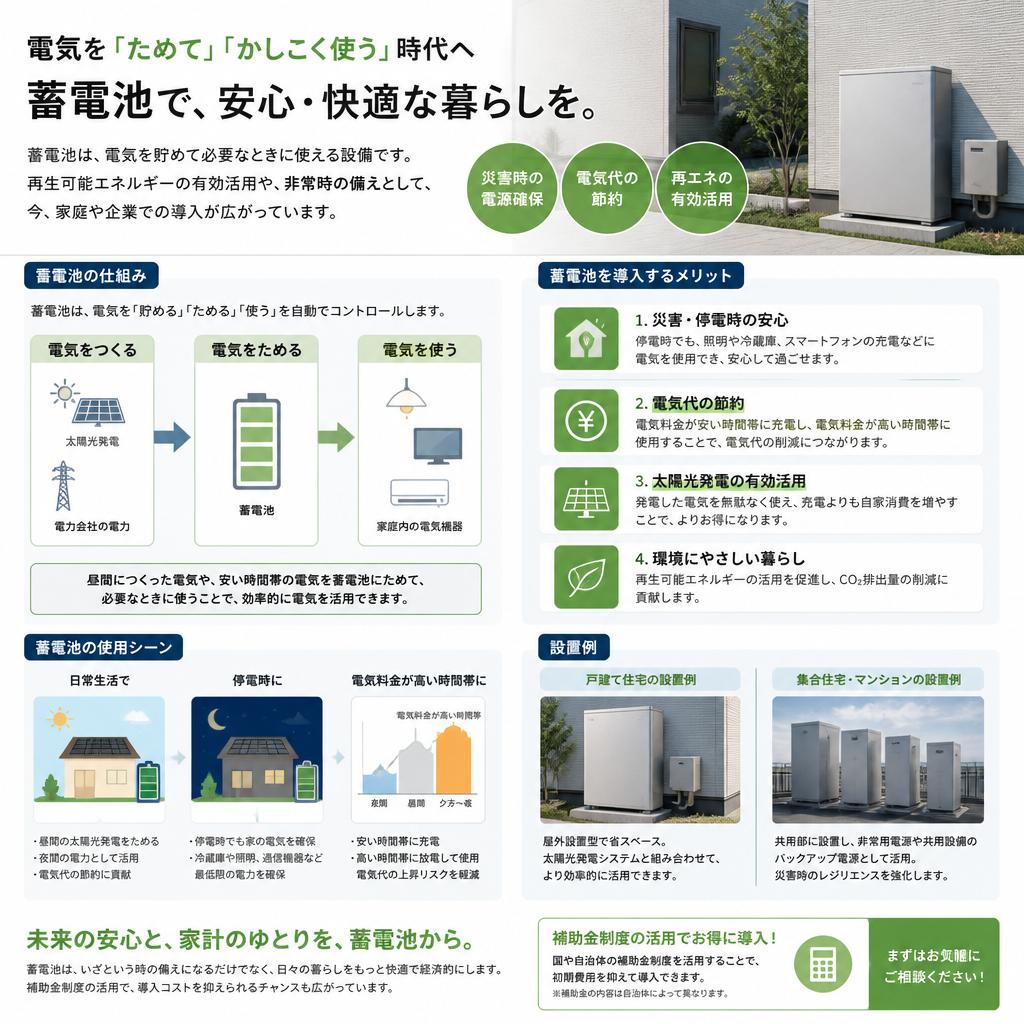 2. 蓄電池の魅力と基礎知識