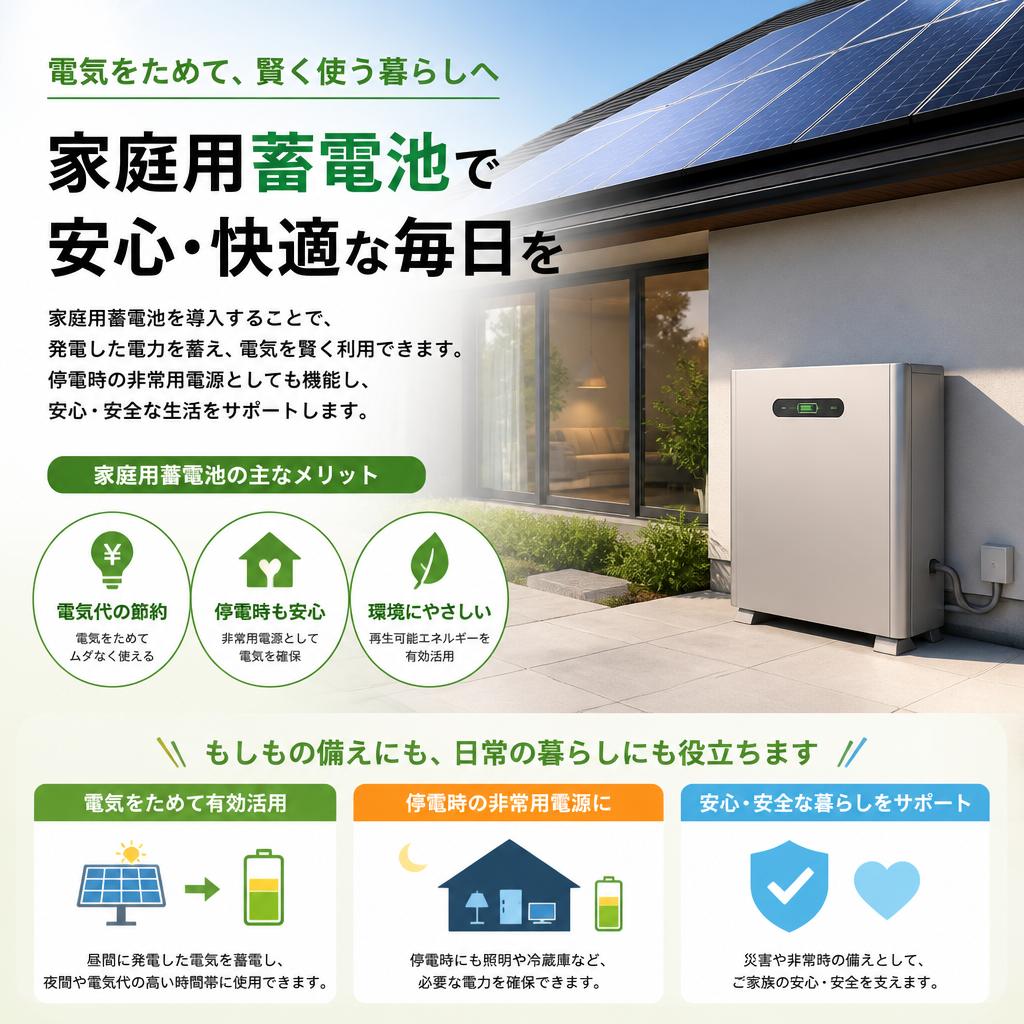 家庭用蓄電池の導入メリット