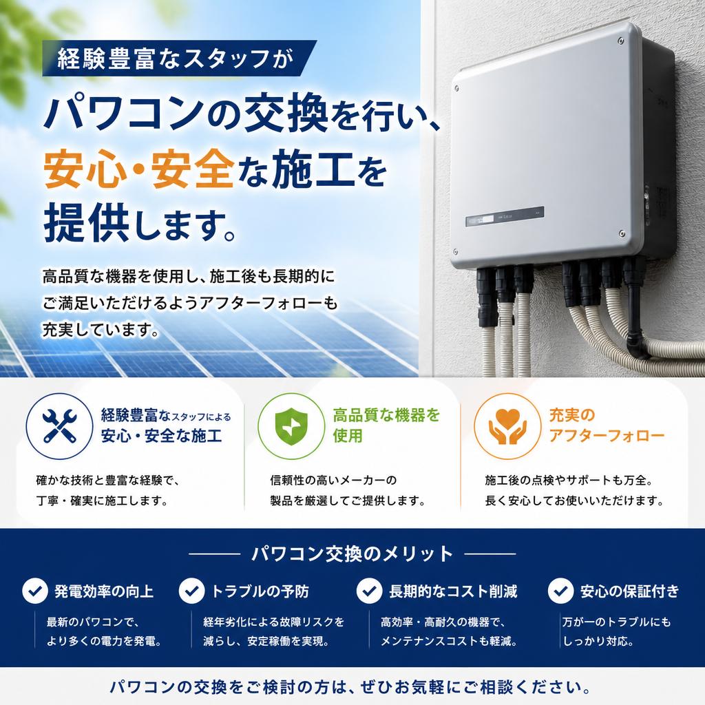 パワコン交換サービスの特徴