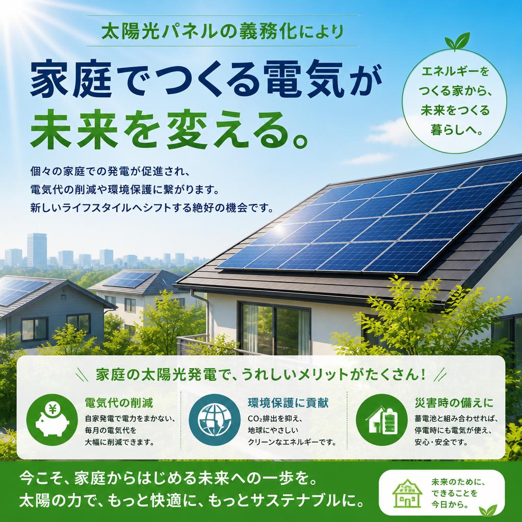 太陽光パネル義務化のメリット