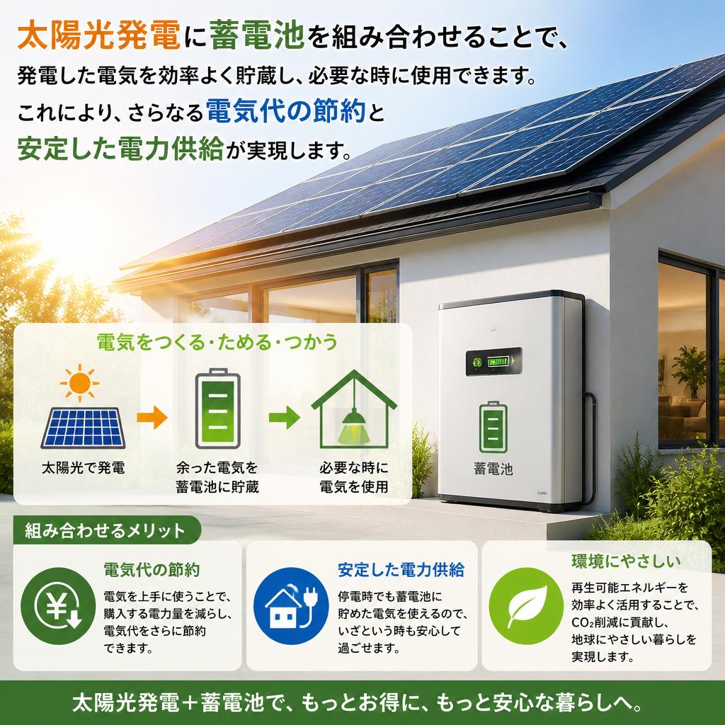 蓄電池との連携でさらに効果的に