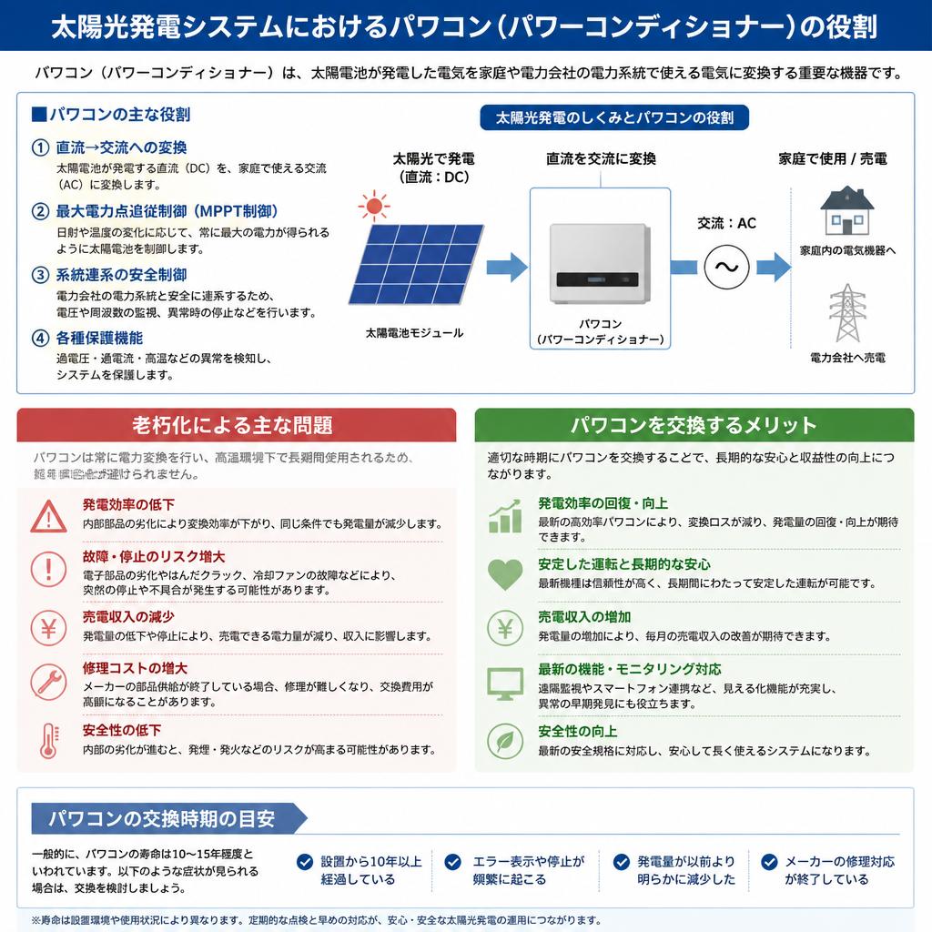 パワコンの重要性と交換のメリット
