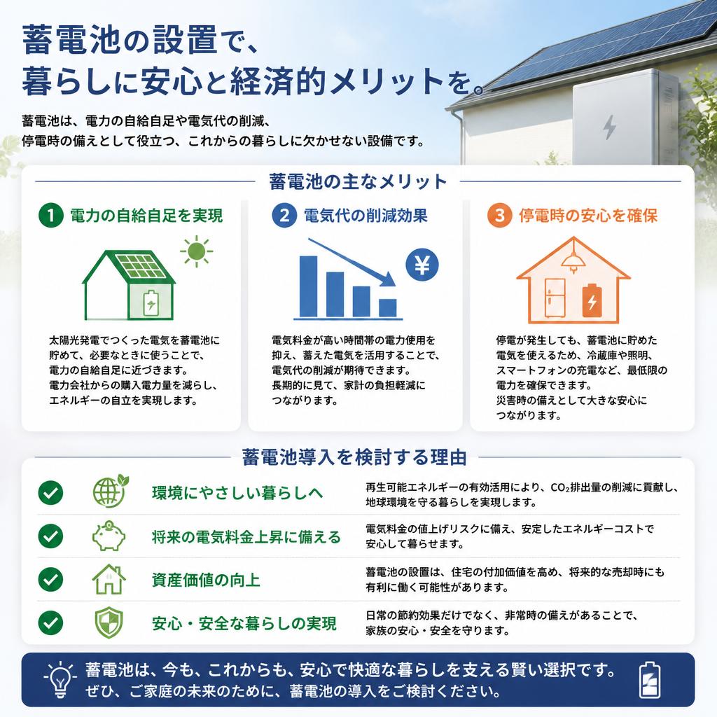 蓄電池設置の利点