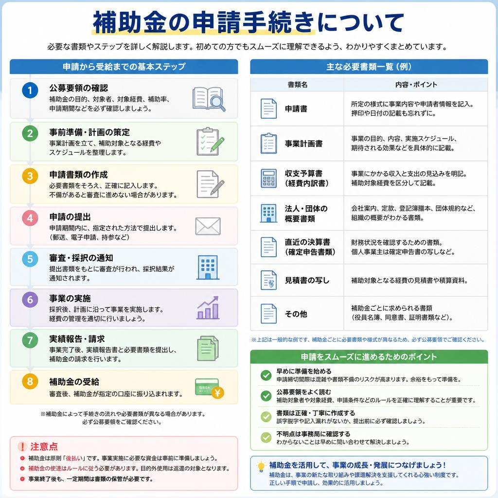 補助金申請の具体的な流れ
