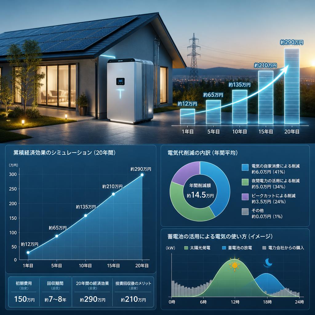 蓄電池導入による経済的メリット